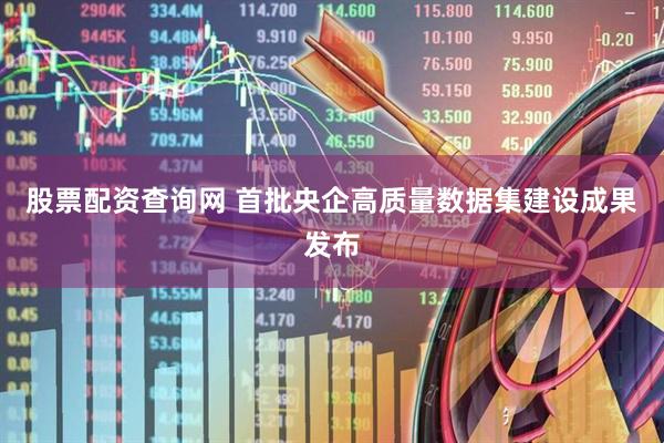 股票配资查询网 首批央企高质量数据集建设成果发布