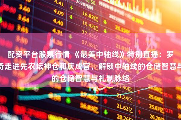 配资平台股票行情 《最美中轴线》特别直播：罗一舟兰天奇走进先农坛神仓和庆成宫，解锁中轴线的仓储智慧与礼制脉络